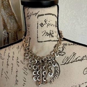 Baublebar by Nordstrom Hammered Statement Necklace in Silver